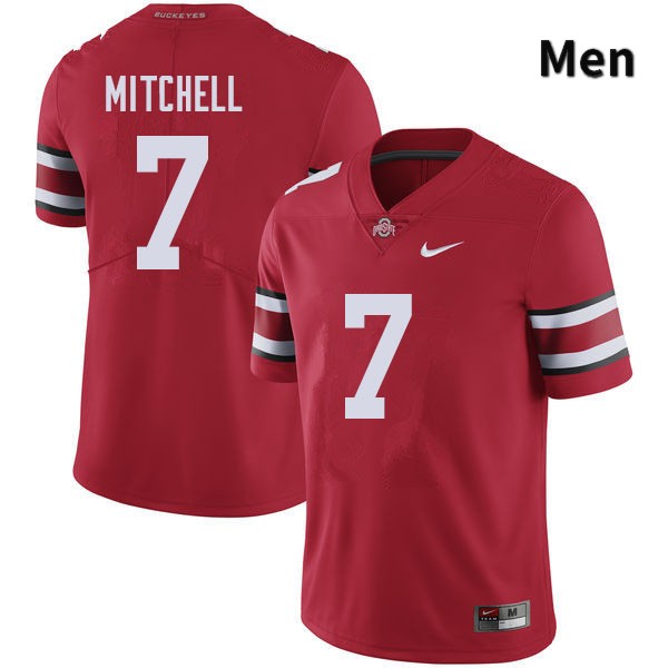 Ohio State Buckeyes Teradja Mitchell Men's #7 Red Authentic Stitched College Football Jersey